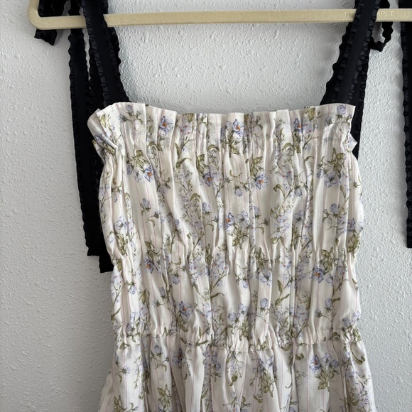 Brock Collection x H&M Lyocell Blend Dress Bow Tie Floral Small - Picture 5 of 9